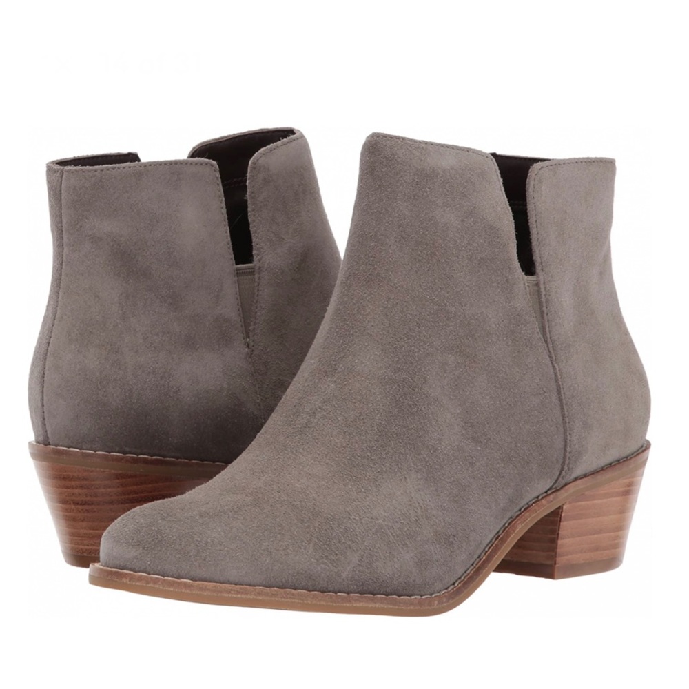 COLE HAAN Abbot Gray Suede Ankle Bootie 6.5B